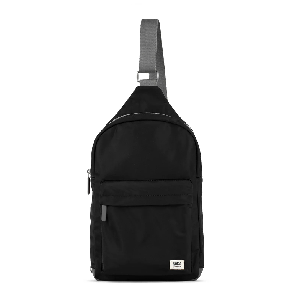 ROKA Willesden B Black Recycled Nylon XL Crossbody Bag